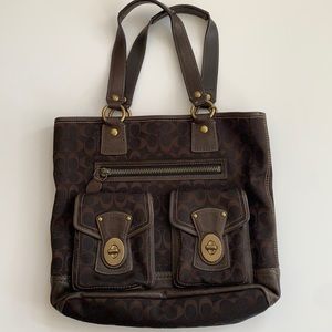 Coach GIGI Legacy Shoulder Tote AND Wallet